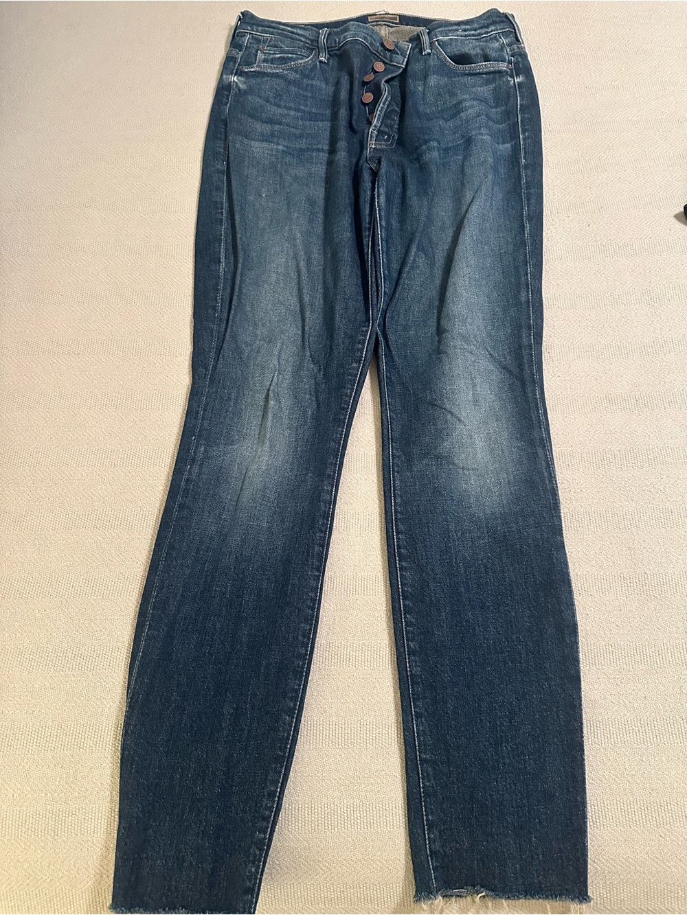 MOTHER Women’s Skinny Jeans in Indigo Blue - Picture 1 of 5